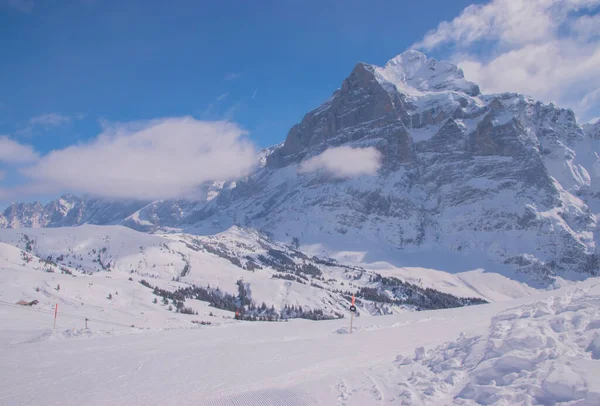 Schneebedeckte Berge Der Schweiz Aufgenommen Der Jungfrau Region Grindelwald Schweiz — Stockfoto