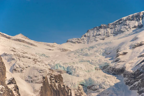 Snötäckta Berg Schweiz Taget Jungfrau Regionen Grindelwald Schweiz — Stockfoto