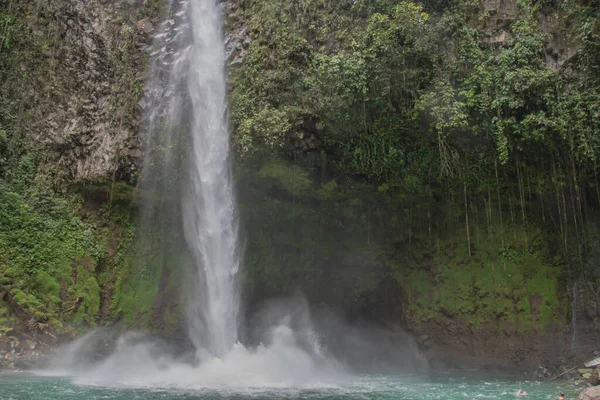 Fortuna Waterfall More Rain More Green Vegetation Rainy Season Costa — Stock Photo, Image