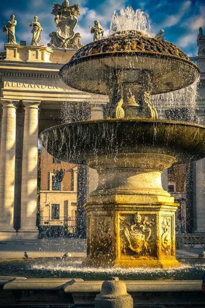 Bazylika san pietro. Piazza san pietro. Watykan. Włochy. — Zdjęcie stockowe