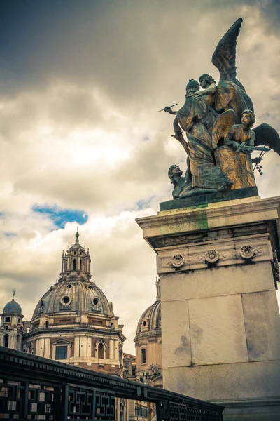 Piazza Venezia. Capitólio. Altar da Pátria. Roma. Ita. — Fotografia de Stock