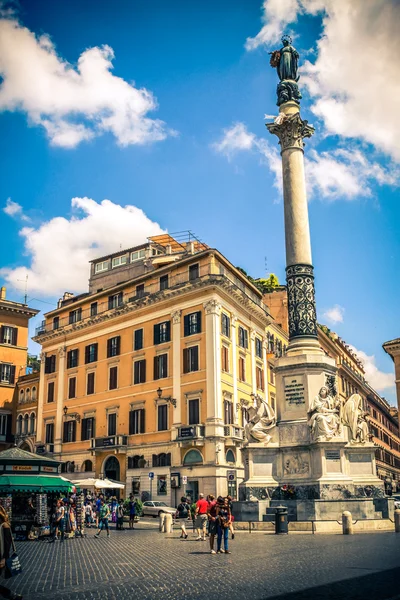 스페인 광장입니다. 피아 자 디 스파 그 나입니다. 로마입니다. 이탈리아. — 스톡 사진