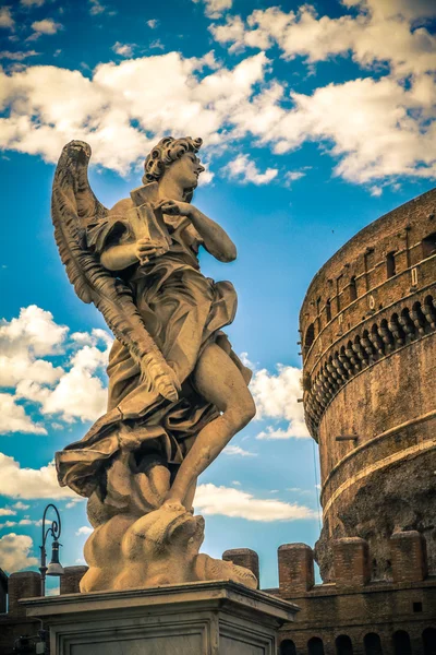 Ponte Sant Angelo. Roma. Itália . — Fotografia de Stock