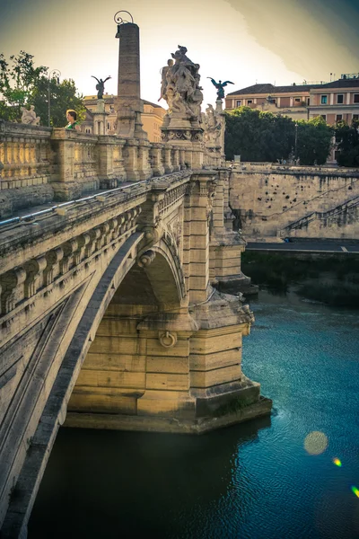 Ponte Sant Angelo. Roma. Itália . — Fotografia de Stock