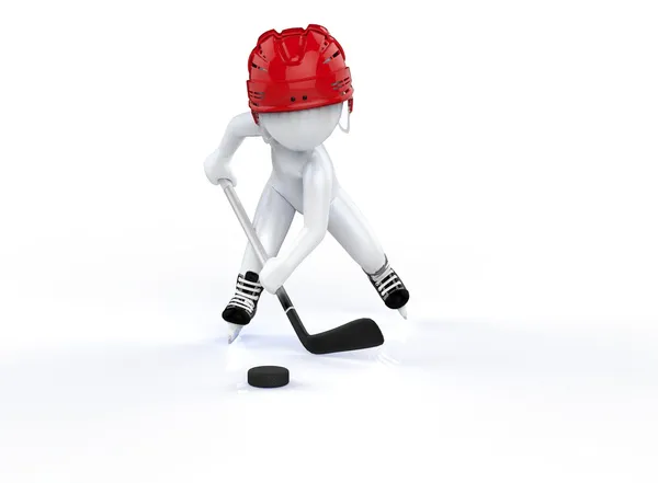 3D хокеїст. Зимові Олімпійські ігри — стокове фото