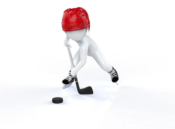 3D-Hockeyspieler. Olympische Winterspiele — Stockfoto