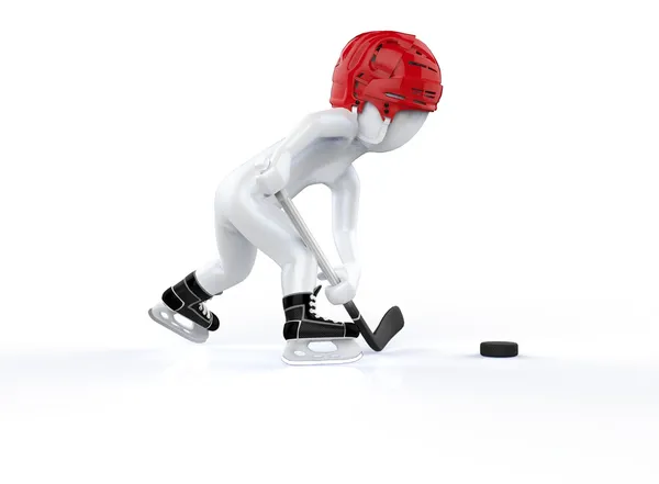 3D hockey player. Winter olimpic games — Stock Photo, Image