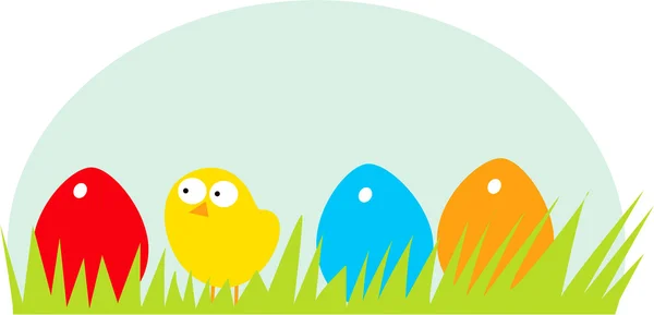 Laska i Wielkanoc jaja — Wektor stockowy