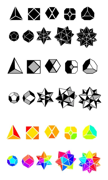 Reihe geometrischer Formen — Stockvektor