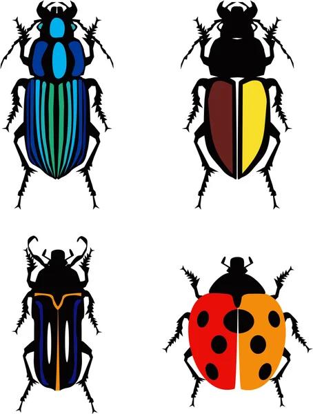 Insectes peints — Image vectorielle