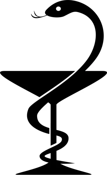 Caduceus gyógyszertár szimbólum — Stock Vector