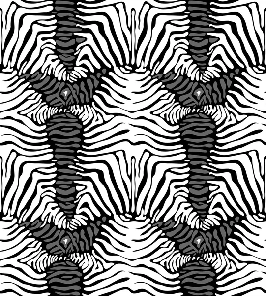 Sömlös zebra hud mönster — Stock vektor