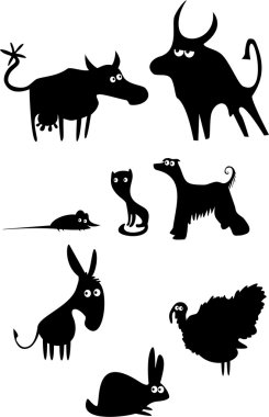 komik evcil hayvanların kümesi