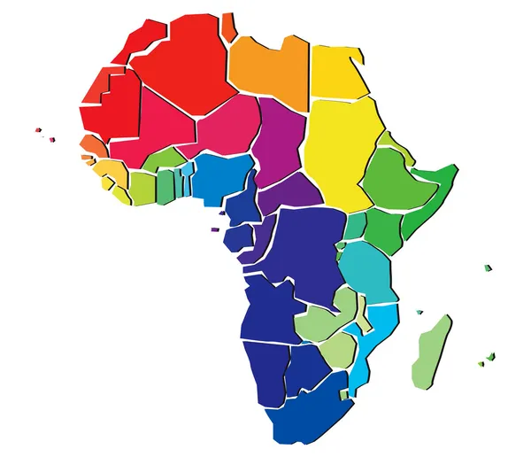 África Mapa — Archivo Imágenes Vectoriales