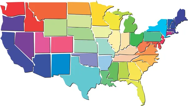 Mapa USA — Archivo Imágenes Vectoriales