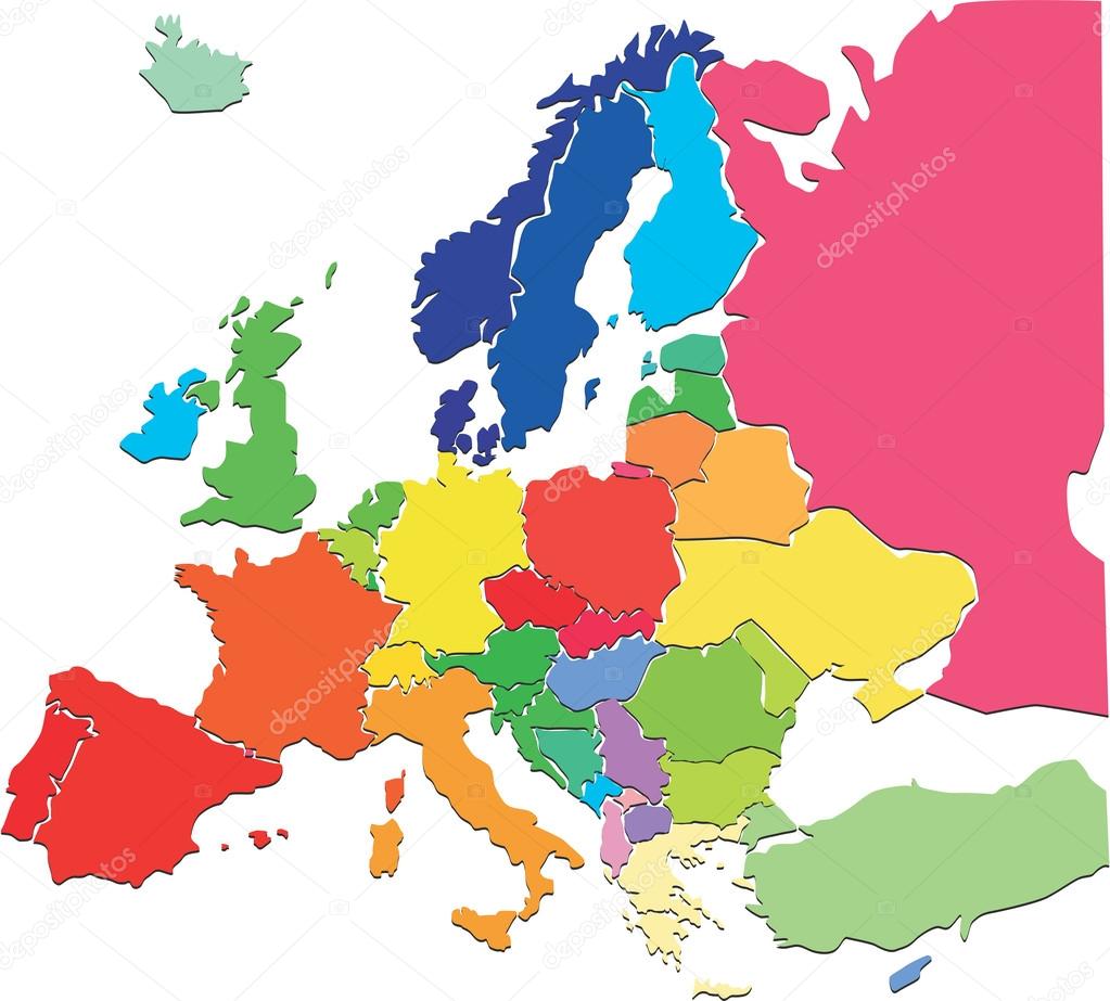 Europe carte Vecteur par ©vabadov 25941629