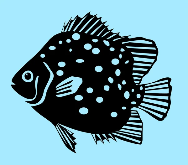 Pescado Scat manchado — Vector de stock