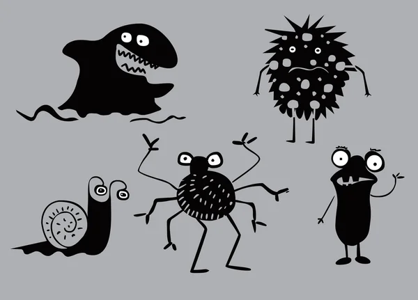 Collection de monstres drôles — Image vectorielle