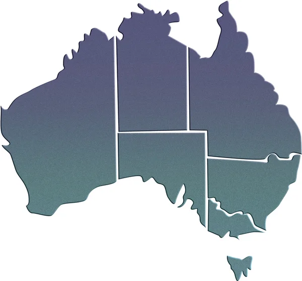 호주 지도 — 스톡 사진