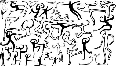 çeşitli doodle insan koleksiyonu