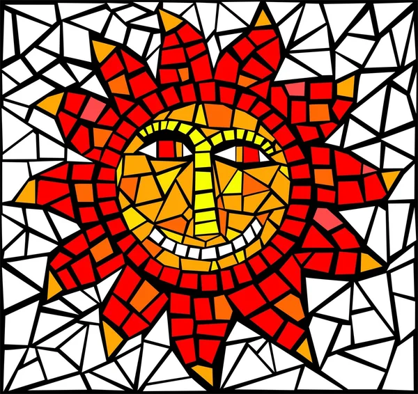 Sol mosaico — Vector de stock