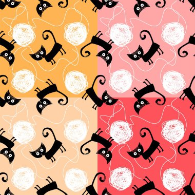 Siyah kedilerde pürüzsüz desen