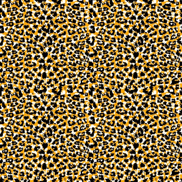 Modello di pelliccia di leopardo senza cuciture — Vettoriale Stock