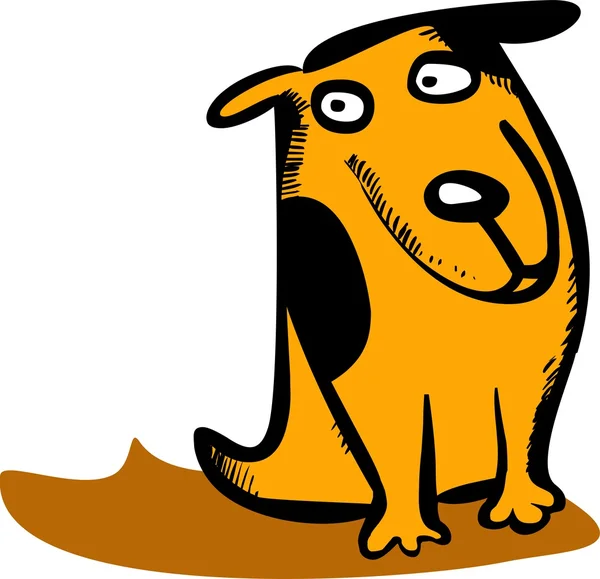 Grappige cartoon hond — Stockvector