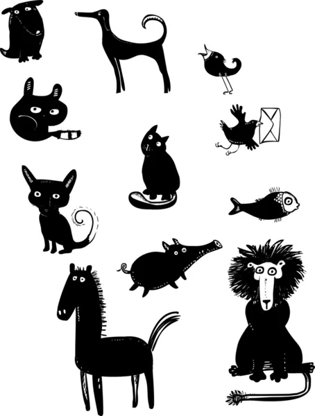 Funny animals — Stock Vector