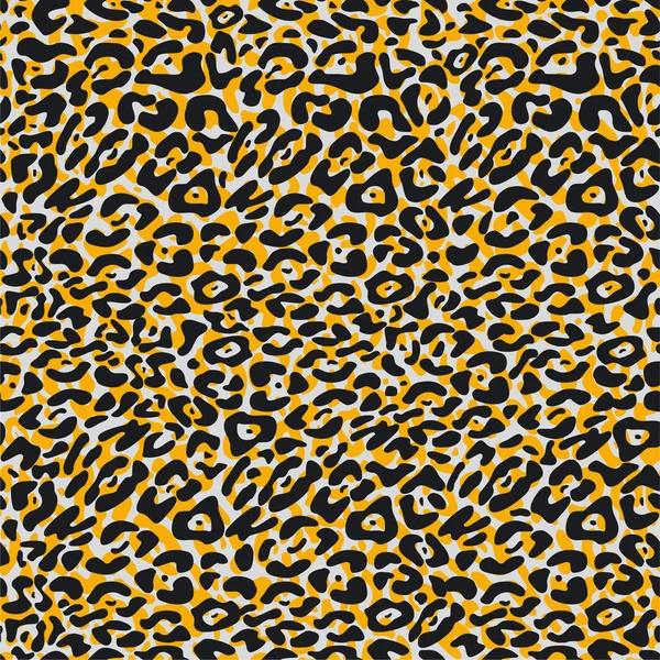 Patrón de impresión de leopardo sin costuras — Vector de stock