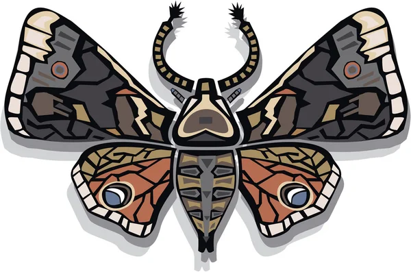 Moth vector ilustración — Vector de stock