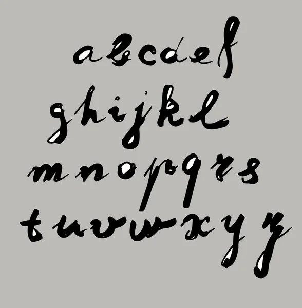 Handwritten Old School Script Font Latin Alphabet Lowercase Letters — Fotografia de Stock