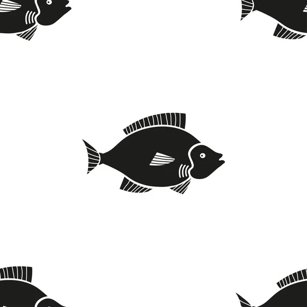 Χωρίς Ραφή Πρότυπο Μαύρο Ψάρια — Φωτογραφία Αρχείου