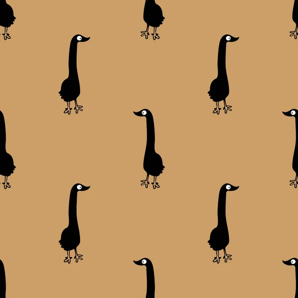 Seamless Pattern Funny Cartoon Ducks — Stock Photo, Image