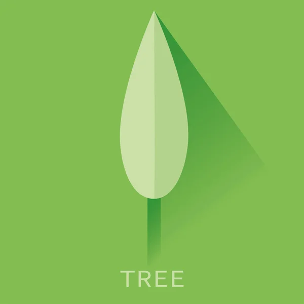 Ikona Zeleného Letního Stromu Symbol Přírody Minimalistickém Stylu — Stockový vektor