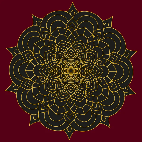 Mandala Dekoratif Yuvarlak Süs Soyut Dekoratif Dairesel Desen Biçimlendirilmiş Tasarım — Stok Vektör