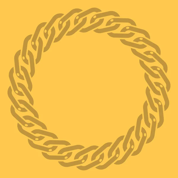 Řetězový Kroužek Dekorativní Kruhový Rám — Stock fotografie