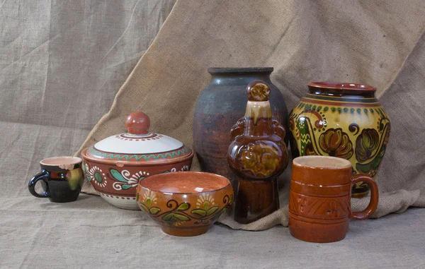 Still life of national pottery — Stock Photo, Image