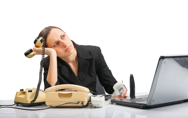 Tired secretary — Stock Photo, Image