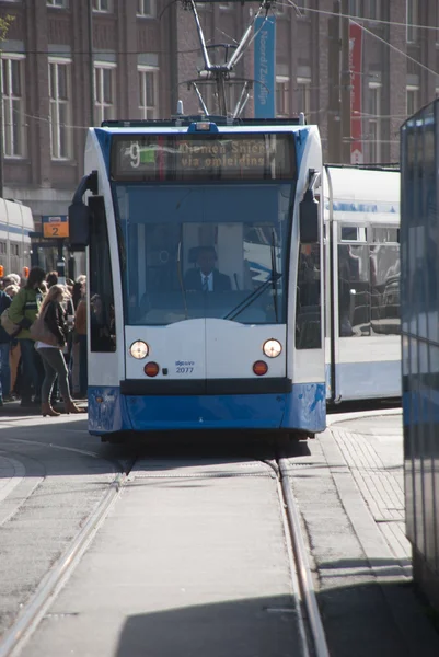 Tramwaje w Amsterdamie — Zdjęcie stockowe