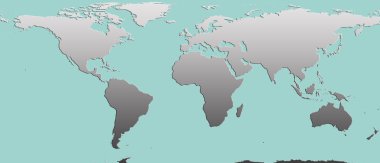 Bleu ve gri Dünya Haritası