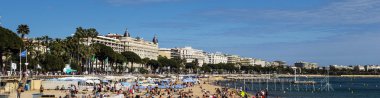city of cannes from the beach clipart