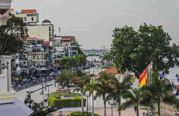 Phnom Penh riverside — Stock Photo, Image
