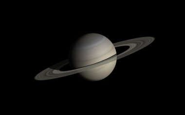 Saturn in deep space clipart