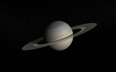 Saturn isolated in black clipart