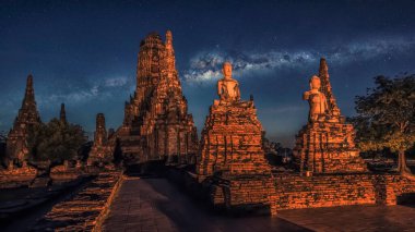 Ayutthaya tapınakta WAT Chai Watthanaram