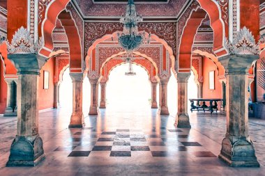 Şehir Sarayı 'nda mimarlık, Jaipur, Rajasthan, Hindistan