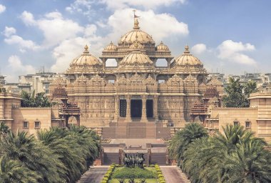 Swaminarayan Akshardham kompleksi. Hindistan, Yeni Delhi 'deki Hindu tapınağı.
