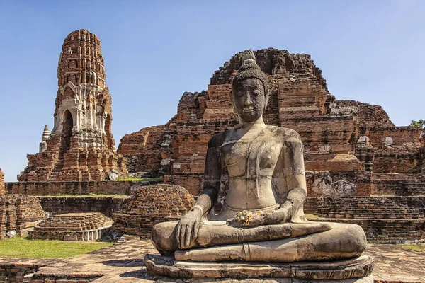 Wat Mahathat Temple Ayutthaya — Stock Photo, Image