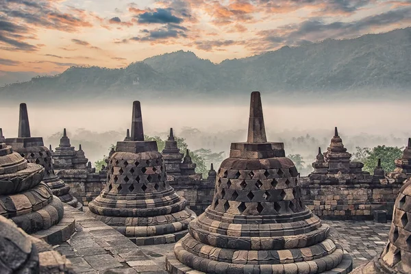 Borobudur Buddhist Monument Central Java Indonesia — Stock Photo, Image